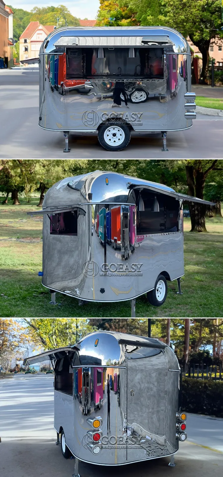 Airstream Food Trailer With DOT CE VIN Coffee Cart Outdoor Mobile Food Truck Mobile Coffee Truck Fast Vending Cart