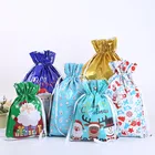 Pouch Custom Printing Drawstring Presents Bag Candy Gift Packaging Pouch Custom Plastic For Christmas