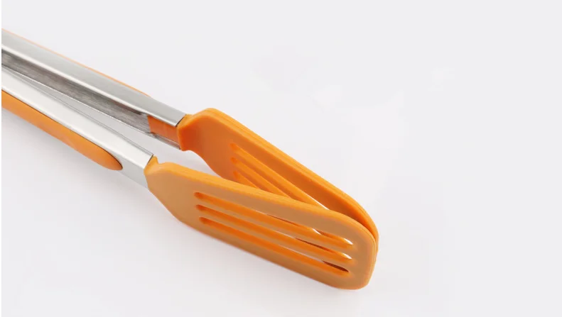 silicone gadget 9 12 Inch Serving Tongs Cooking Food Tongs Stainless Steel Locking BBQ Kitchen Tongs