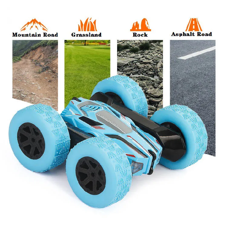 2.4G RC Drift 4WD Toy Stunt Off-Road Double Sided Remote Control Stunt Car 360 Rolling Remote Control Car Children Toys