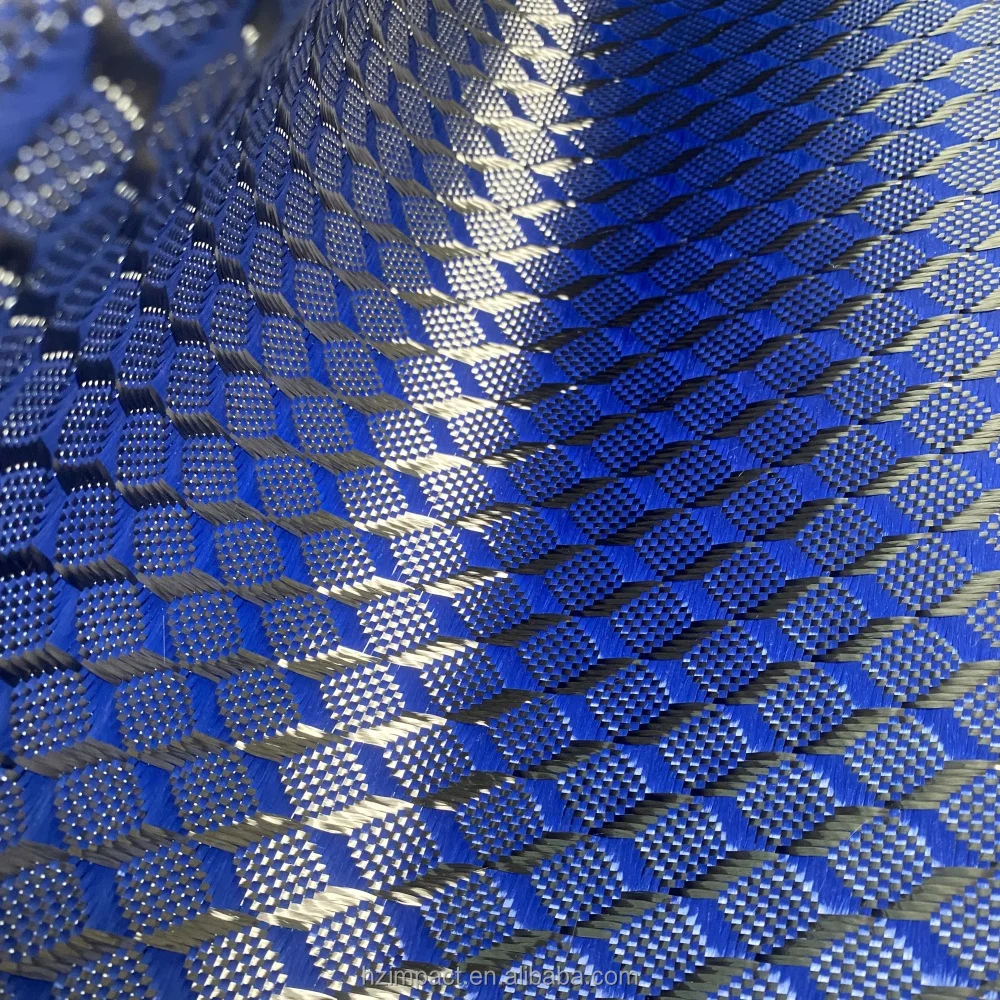Cheap Factory 3K 240gsm Blue Mix Stereoscopic Aramid Carbon Hybrid Jacquard Fiber Fabric Solid Cheap Factory 3K 240gsm Blue Mix Stereoscopic Aramid Carbon Hybrid Jacquard Fiber Fabric Solid