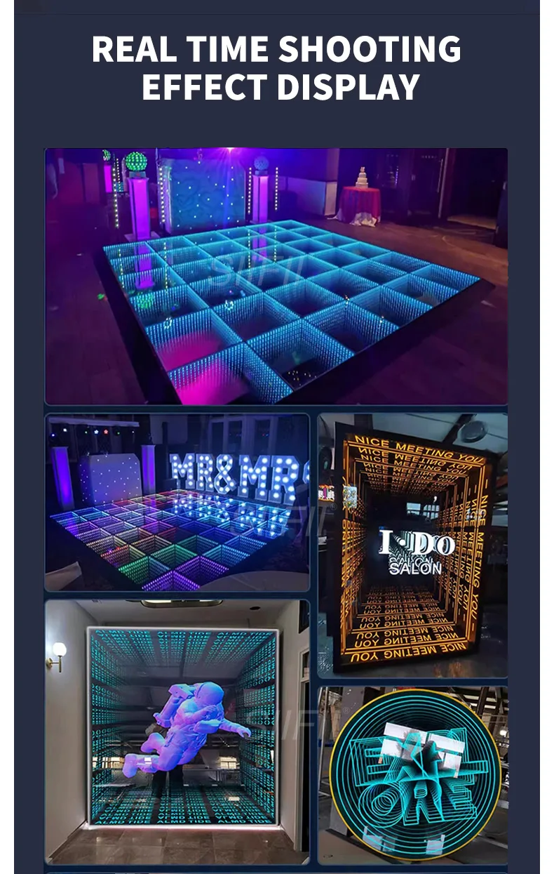 2025 Infinity Fast Setup Fashion Popular  Dance Floor Wedding Interactive Led Panel Stage Floor