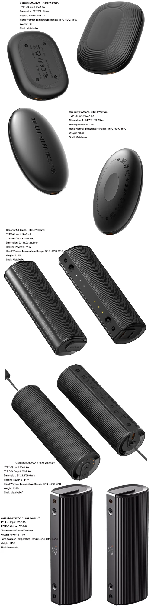 Hand Warmer, 7000mAh, Portable, 20W - detail 2