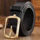 Leather Belt Belt Men Wholesale Men's Pin Buckle Cow Leather Belt Genuine Leather Belt With Copper Buckle