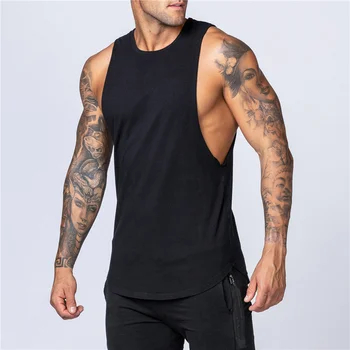 China Supplier customize sports fitness gym tank top men fitness custom made vests singlets