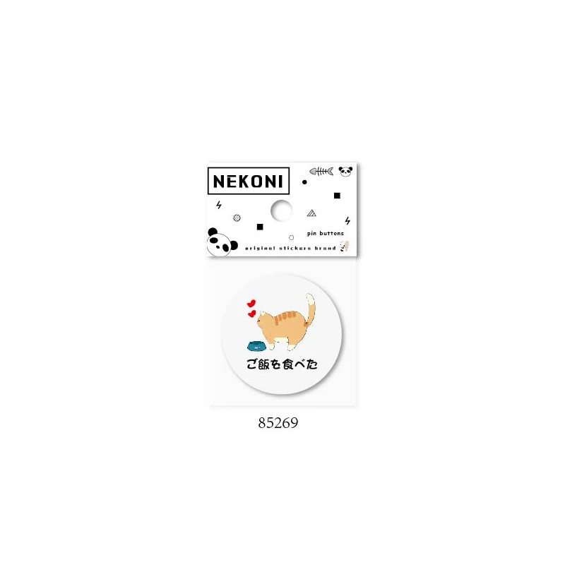 Nekoni Original Pinback Pin Buttons Cute Aesthetic Stationery Lapel Pin Badge Pinback Fastener for Custom Buttons Badges Pins