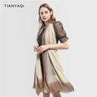 Custom Silk Scarves 2020 New Products Most Popular Custom Printed Brand Women Plain Long Silk Scarves