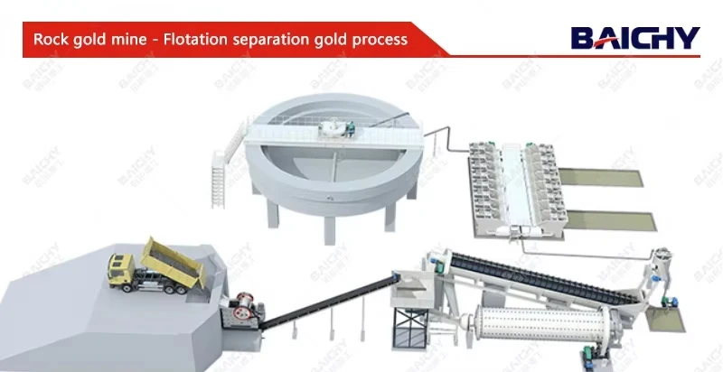 Rock gold ore - flotation separation       gold process          