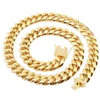 Jewelry SKA Jewelry Wholesale Round Cuban Jewelry 10K 14k 18k Solid Gold Necklace Chain Necklace