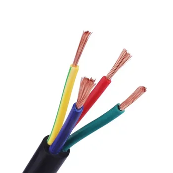 rvv flexible power cable 1,2,3,4,5,7,8 core 0.5mm 0.75mm 1.0mm 1.5mm pvc insulated electrical wire