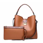 Handbags Wholesale Luxury Metal Logo Handbags 2 In 1 Set Brand Women Hand Bag Handbags Set For Women