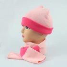 Scarf Modern Design Knit Hat Winter Knitted Beanie Hat Scarf Set Warm Thicken Winter Hat Scarf