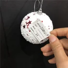 1000 MOQ Xmas Polyfoam Ball Letterpress Printing Ball Wholesale Hard Xmas Ball On Christmas Day