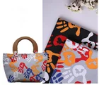 Fabric Cotton High Quality Funny Palm Print Table Cover Fabric Cotton Fabric Upholstery Fabric For Sofas Curtain Bags...