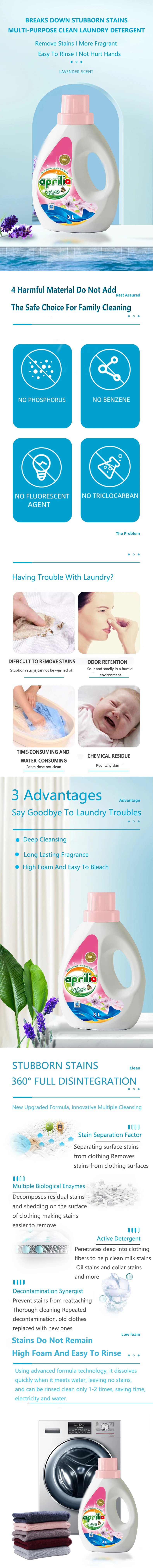 Easily Removes Stains-Disposable Laundry Detergent Liquid Washing Liquid for Apparel Wholesale Bottled Washing Detergent supplier
