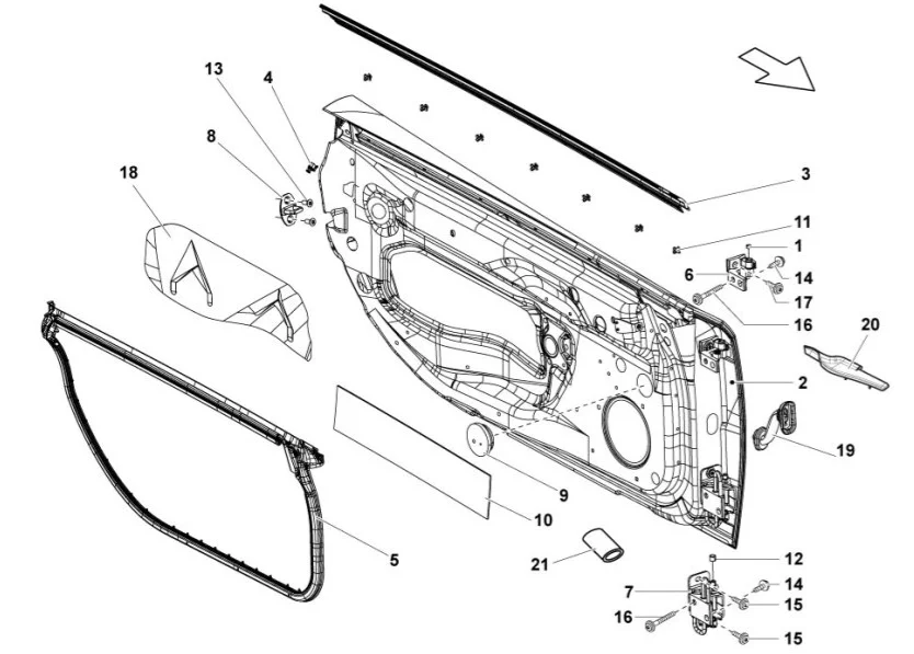 product car doors for lamborghini lp560 lp560 4 oem 400831021 aluminum alloy material used car parts original car parts834-2