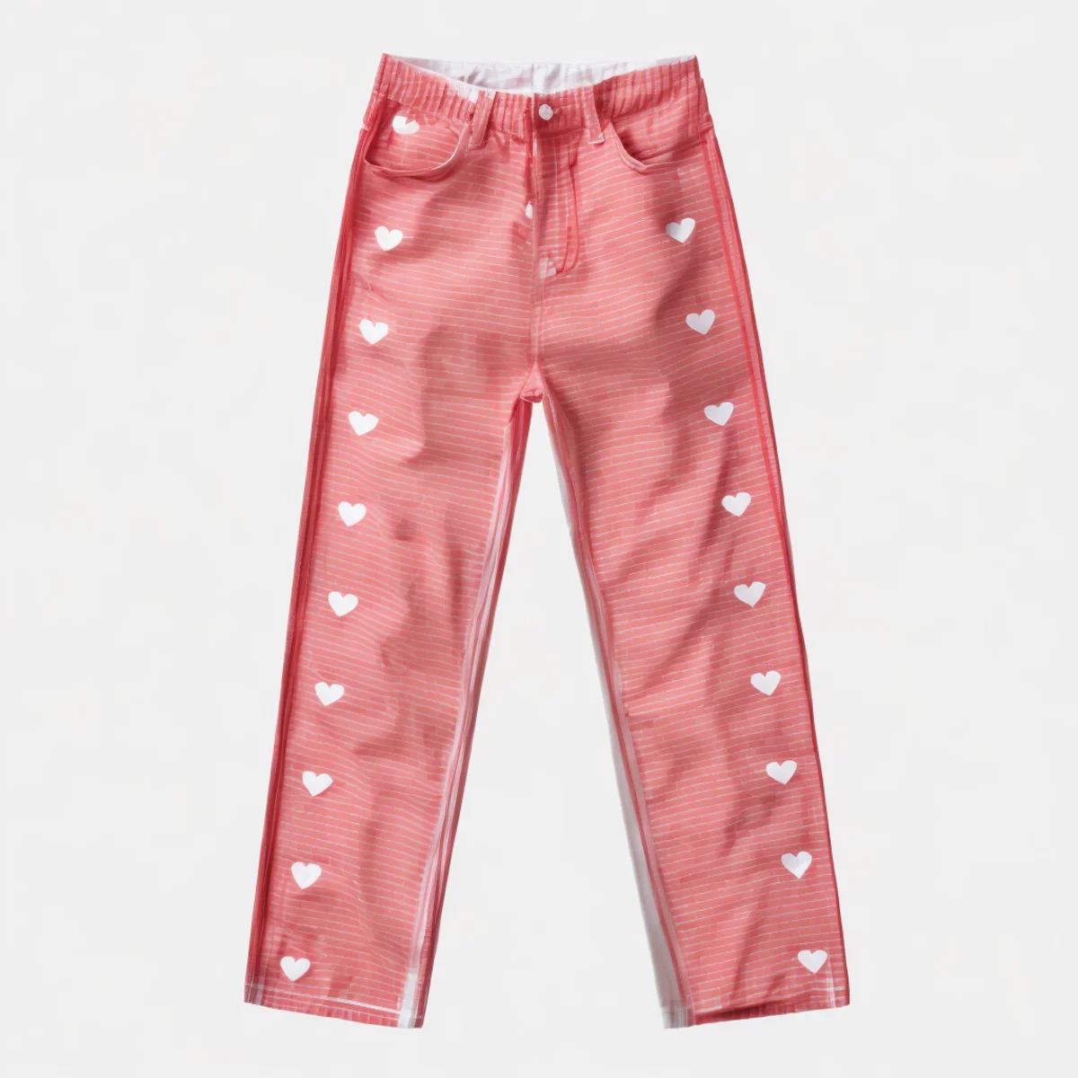 Jeans Women's New Embroidered Love Wide Leg Pants Thin High Waist Draping Loose Straight Mopping Pants factory