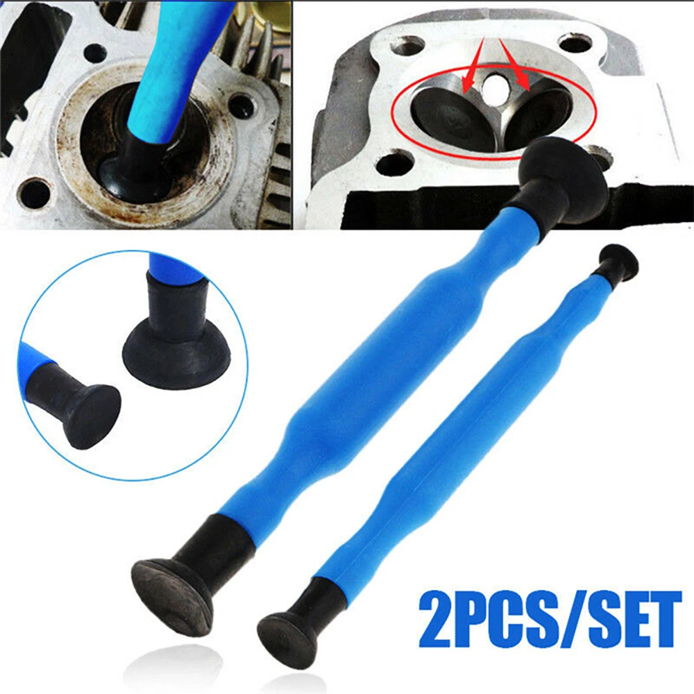 DEDC 2PCS Double Ended Valve Hand Lapping Grinding Sucker Tool Kit Manual Verel Grinding Stick with Sucker Cups 