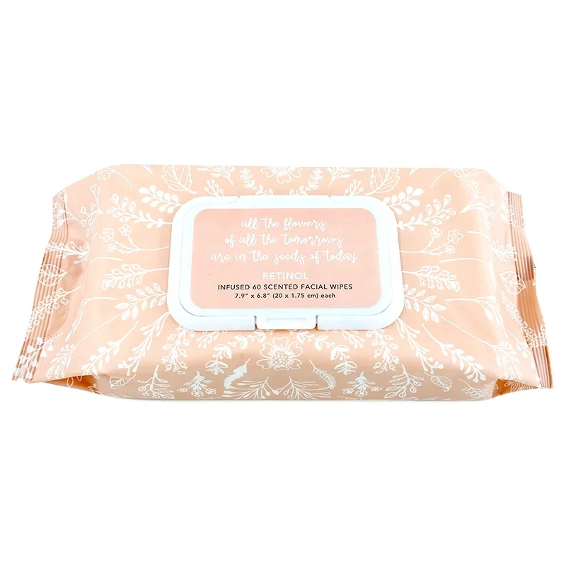 Wholesale high quality disposable makeup facial cleaning wipes non-woven facial private label facial wipes