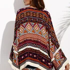 With Fashion Bohemia Design Women Cardigan Soft Viscose Wear With Lace Tassels Kimono