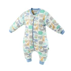 100% 2.5TOG Long-sleeved Children's One-piece Pajamas For Autumn And Winter 100% Cotton Baby Sleeping Bag