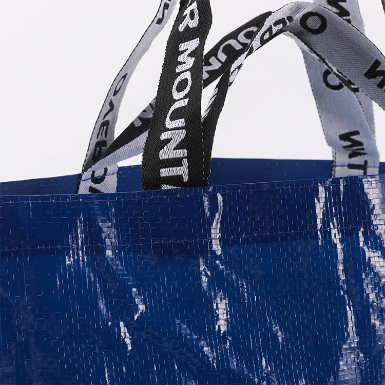 extra large heavy duty polypropylene full color printing gold shopping pp woven bag for big clothes