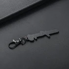 Compass Key Black Metal White Letter Multifunctional Compass Key Chain For Cars