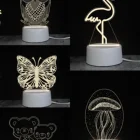 3D Illusion Night Light Butterfly Acrylic LED Lamp Room Decoration Light Wholesale Acrylic LED 3D Night Light