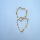 Earrings Earrings European And American Exaggerated Metal Big Earrings Female Simple Line Cloud Irregular Circle Earrings