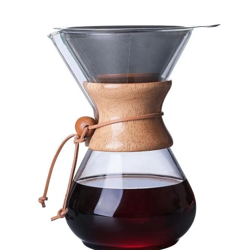 Caf Pour Over Coffee Maker Wood Colar 