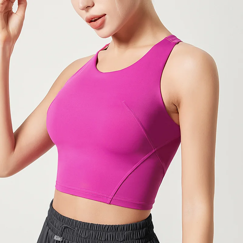 Wholesale Leisure Youth Light Breathable Running Yoga Top High Support Padded Sports Bra For Women