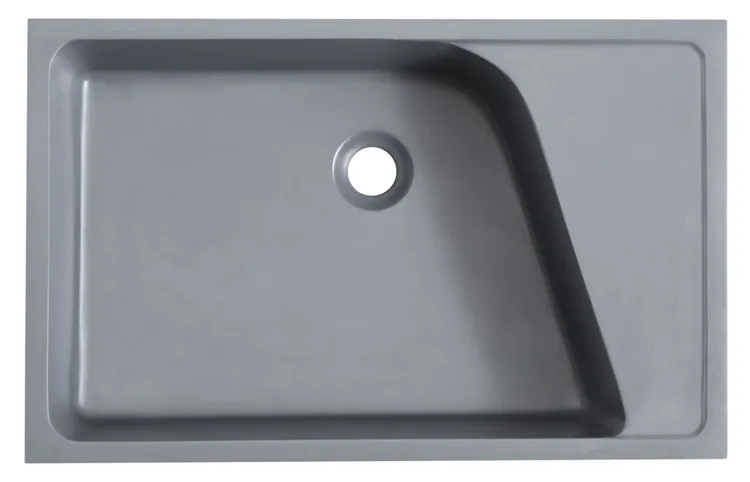 Morden Modern Rectangular Wash Basin Table Top Artificial Stone Bathroom Sink factory