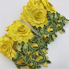 Trim Wholesale New 3D Africa Embroidered Fabric Flowers Applique Lace Trim In Stock