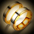 Titanium Rings Ringstitanium Titanium Smooth Surface Gold Wedding Rings