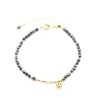 Beads Bangle Fashion Jewelry Mini Hematite Bracelet Healing Energy Stone Gemstone Beads Bracelet Bangle