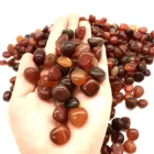 Agate Quartz Carnelian Stone Healing Natural South Red Agate Crystal Carnelian Quartz Gravel Tumbled Stone Healing