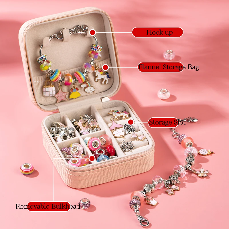 Hot Sell Arts Crafts Diy Toys Charm Beads For Jewelry Making Kits Girls Gift