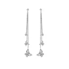 Butterfly 3 Little Butterflies Korean Style Long Fashion Contracted Crystal Butterfly Tassel Eardrop