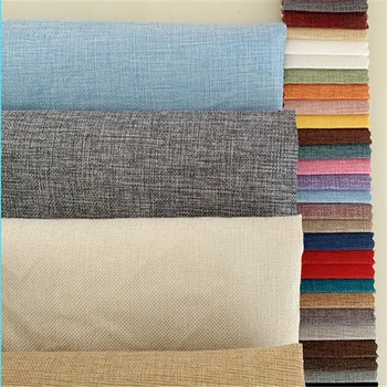 Tear-Resistant Design Modern 100% Polyester Linen Sofa Upholstery Fabric For Sofas