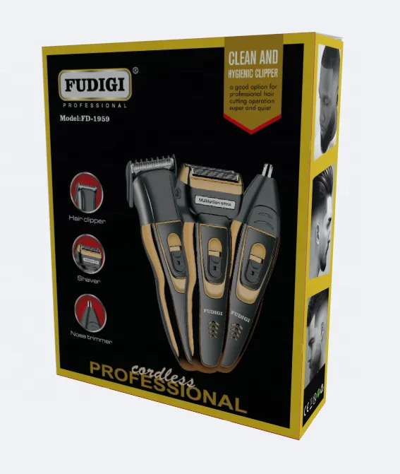 Hot Selling Fudigi Fd1959 3 In 1 Rechargeable Hair Clipper Nose Trimmer  Shaver Cordless Professional Hair Trimmer - Buy Professional Hair Trimmer,Hair  Clipper,3 In 1 Professional Hair Trimmer Product on 