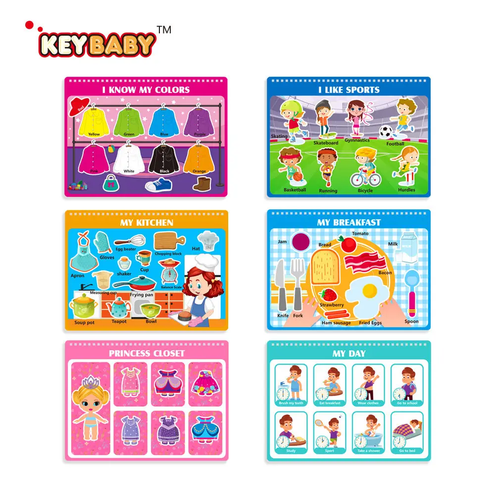 product custom personalized quiet busy book montessori preschool learning activity books educational travel toy for kids 3 6 years old-8