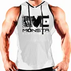 Vest Men Men New Men's Hooded Sleeveless Top Cotton Breathable Sports Vest For Muscular Men