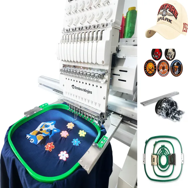 Embro Ninjas 1 Head Computerized Long Service Life 2024 New Hot Selling Core Motor Bearing Components Sewing Embroidery Machine