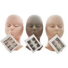 Yellow Eyelashes New Style Black White Yellow Eyelashes Extension Training Mannequin Head With Removable Eyelids
