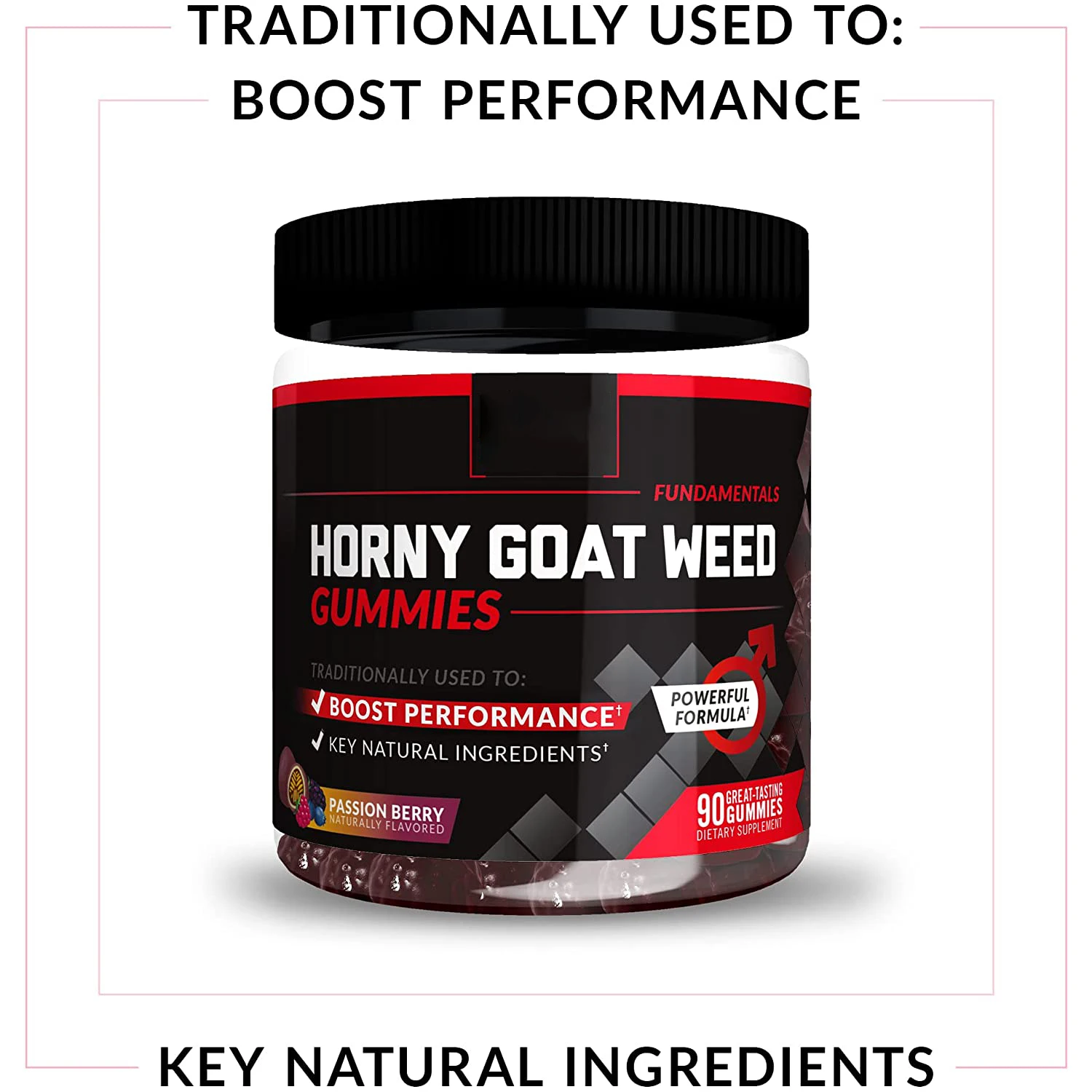 Horny Goat Weed Gummies For Men Natural Male Drive Vitality Supplement