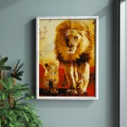 30x40 Forest Grassland King Lion Father Son Diamond Painting Unique Gift For Families
