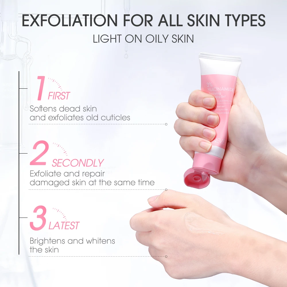 SKINEVER Niacinamide Exfoliating Gel Facial Cleanser With Centella for Deep Cleansing Skin and Remove Dark Skin Tone