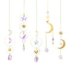 Star Moon Ring Novel Design Crystal Pendant Decoration With Star And Moon Pattern For Bedroom
