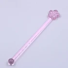 Cocktail Stick Cocktail Stick Handmade Pink Color Murano Drink Art Glass Cocktail Swizzle Stick