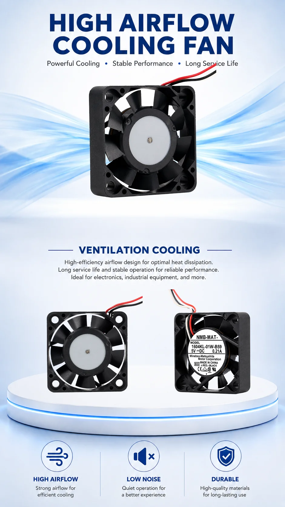 Fan, DC5V, 0.21A, 4010, NMB - detail 6